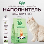 Qushy наполнитель "Зеленый Чай" растительный комкующийся